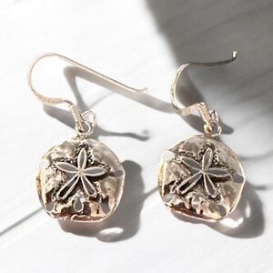 Sterling Silver Sand Dollar Dangle Earring